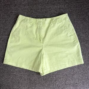 Vintage Talbots Chino Shorts Women’s 8P Green Stretch Pockets Flat Front Summer
